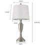 BOBOMOMO 25.25 Modern USB Table Lamp Set of 2 for Living Room Bedroom Bedside Lamps with Charging Port Fabric Drum Shade (Silver) BOBOMOMO 25.25 Modern USB Table Lamp Set of 2 for Living Room Bedroom Bedside Lamps with Charging Port Fabric Drum Shade (Silver)