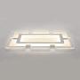 LITFAD Rectangular LED Flush Light Minimalist Acrylic Ultrathin Ceiling Lamp, Modern Pandent Light for Dinning Room Bedroom Living Room - 23.5'' Length, Warm Light