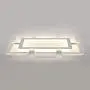 LITFAD Rectangular LED Flush Light Minimalist Acrylic Ultrathin Ceiling Lamp 35.5'' Length, Modern Pandent Light for Dinning Room Bedroom Living Room, Warm Light