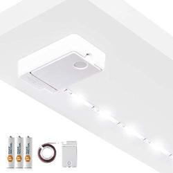 Luminoodle Click AA Battery Powered LED Push Lights -1-Pack - for Kitchen, Closet, Pantry, Shelf Lighting - 36in. Wireless Stick Anywhere Adhesive String Tap Lights - Warm White (2700K)