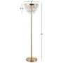 JONATHAN Y JYL9005B Jemma 60'' Crystal/Metal LED Floor Lamp, Contemporary, Transitional for Bedroom, Living Room, Brass Gold