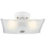 NOMA Flush Mount Light Fixture | Ceiling Light with 60 W is Perfect for Your Bedroom, Kitchen, Hallway or Dining Room | White Glass