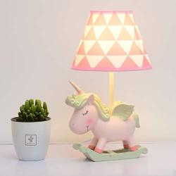 Unicorn Lamps for Bedroom, VARWANEO Cute Bedside Night Light Resin Room Decorations Birthday Gifts for Kids and Girls (Pink)