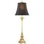 Juliette Traditional Buffet Table Lamps Set of 2 Gold Intricate Details Black Fabric Bell Shade for Dining Room - Regency Hill