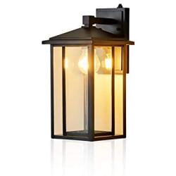 LANFU Wall Sconce as Porch Light, 1106 Lumen, Aluminum Housing Plus Glass, Matte Finish, Outdoor Rated