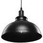 Pendant Lights, Lika Industrial Barn Ceiling Light Fixtures Black Hanging Pendant Lighting for Kitchen Island, Dining Room, Foyer (Black and Hemispheres(One Pack))