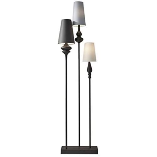 Adesso Home 3019-26 Transitional Three Light Floor Lamp from Jasmine Collection Dark Finish, 7.00 inches, Antique Bronze