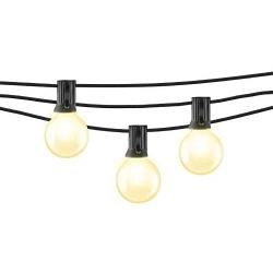 Mr Beams 1W G40 Globe Bulb LED Weatherproof Indoor/Outdoor String Lights, 25 feet, Black