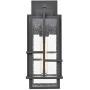 HUANXIN Lighting 1-Light Indoor/Outdoor Wall Sconce, Black with Seeded Glass Shade
