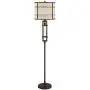 Elias Industrial Farmhouse Floor Lamp with Nightlight LED Oil Rubbed Bronze Off White Oatmeal Fabric Drum Shade for Living Room Reading Bedroom Office - Franklin Iron Works Elias Industrial Farmhouse Floor Lamp with Nightlight LED Oil Rubbed Bronze Off White Oatmeal Fabric Drum Shade for Living Room Reading Bedroom Office - Franklin Iron Works