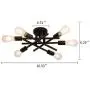 Modern 6 Lights Chandelier, Semi Flush Mount Ceiling Light Fixture Black , Metal Ceiling lamp for Living Room Bedroom Farmhouse Dining Room Modern 6 Lights Chandelier, Semi Flush Mount Ceiling Light Fixture Black , Metal Ceiling lamp for Living Room Bedroom Farmhouse Dining Room