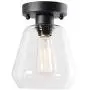 VILUXY Semi Flush Mount Ceiling Light, Industrial Clear Glass Shade Light Fixtures Ceiling for Hallway, Schoolhouse, Entryway, Kitchen, Dining Room, Laundry Room