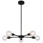 XiNBEi Lighting 5 Light Chandeliers, Pendant Lighting with LED Bulbs, Matte Black Finish XB-C1211-5-MBK