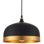 Industrial Black Chandelier Light Fixture, Modern Ceiling Light Dining Room Island Pendant Lighting Metal Hanging Lamp, Dia 13inch