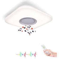 Upgrade Smartphone APP Ceiling Light Bluetooth Speaker with Remote,Dimmable RGB Color Changing, Daylight to The Warm Light, Music Ceiling Light Fixture for Bedroom Kids Room