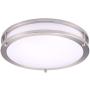 OSTWIN 10 Inch LED Flush Mount Ceiling Light, Dimmable Round Light Fixture, Brushed Nickel Finish, Plastic Shade, 16 Watts (100W Eq.), 1120 Lm, 5000K (Daylight), ETL and Energy Star Listed