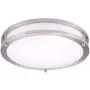 OSTWIN 10 Inch LED Flush Mount Ceiling Light, Dimmable Round Light Fixture, Brushed Nickel Finish, Plastic Shade, 16 Watts (100W Eq.), 1120 Lm, 5000K (Daylight), ETL and Energy Star Listed
