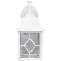 LIT-PaTH Outdoor LED Wall Lantern as Porch Light, 11W 1000 Lumen, Aluminum Housing Plus Glass, Matte White Finish, ETL and ES Qualified
