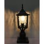 BEEZOK Exterior Lantern Outdoor Post Light - 2 Pack Post Lighting, Matt Black Pillar Lamp Fixtures with Water Rippled Glass for Patio Porch Garden Decor
