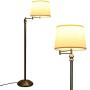 Tangkula LED Floor Lamp w/Swing Arm, Iron Pipe Electroplated Nickel & Hanging Lamp Shade for Reading, Classic Standing Lamp for Home Living Room Study Bedroom Office (Nickel) Tangkula LED Floor Lamp w/Swing Arm, Iron Pipe Electroplated Nickel & Hanging Lamp Shade for Reading, Classic Standing Lamp for Home Living Room Study Bedroom Office (Nickel)