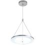 CNCEST LED Modern Chandelier 1-Ring Circular Pendant Light Adjustable Height Hanging Light Fixture for Dining Room Restaurant (White)