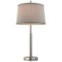 Oneach Modern Table Lamp for Living Room Nightstand & Side 28.75“ Table Lamp with Drum Shade Bedside Light for Bedroom Study Office (Silver)