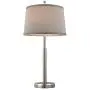 Oneach Modern Table Lamp for Living Room Nightstand & Side 28.75“ Table Lamp with Drum Shade Bedside Light for Bedroom Study Office (Silver)