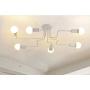 RUXUE Modern Ceiling Light 6 Heads Retro Metal White Chandeliers Light Fixtures for Kitchen Bedroom (6-Heads White)