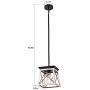XIPUDA Farmhouse Pendant Light Fixture Kitchen Island Lighting Industrial Metal Ceiling Hanging Farmhouse Chandeliers for Dinning Room Living Room