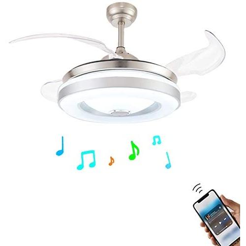 Retractable Ceiling Fan Light with Bluetooth Speaker 3-Color Light Adjustment Ceiling Fan with Remote Invisible Blade Bluetooth Chandelier Fan Light Silent Motor for Bedroom Living Room (42 Inch) Retractable Ceiling Fan Light with Bluetooth Speaker 3-Color Light Adjustment Ceiling Fan with Remote Invisible Blade Bluetooth Chandelier Fan Light Silent Motor for Bedroom Living Room (42 Inch)
