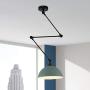 Vintage Ceiling Lights, CraftThink Extendable Nordic Retro E26 Lamp Light Bowl Lampshade Ceiling Lamp Hanging Lamp Pendant Lamp for Living Room/Kitchen/Office (Green)