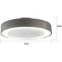 Invisible Ceiling Fan with Light Remote Control Dimmable 3 Speed LED Low Profile Semi Ceiling Lamp Timing Bedroom Dining Living Room