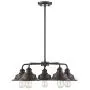 Trade Winds Lighting TW10052ORB 5 Light Vintage Industrial Hanging Ceiling Pendant Chandelier with Metal Shades, 60 Watts, in Oil Rubbed Bronze