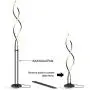 Brightech Embrace - Modern LED Spiral, 2 in 1 Lamp for Living Rooms - Contemporary Bright Lighting, Standing 40'' Tall End Table Lamp Adjustable to 66'' Floor Lamp - Dimmer Built in - Black
