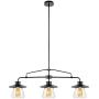 Nate 3-Light Pendant, Oil Rubbed Bronze, Clear Glass Shades,64845