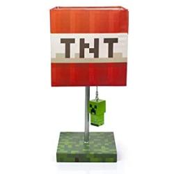 Minecraft TNT Block 14-Inch Desk Lamp with 3D Creeper Puller | LED Lamp