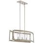 Kerr Wood Brushed Nickel Linear Pendant Chandelier 32 3/4'' Wide Modern Farmhouse 5-Light Fixture for Kitchen Island Dining Room - Possini Euro Design Kerr Wood Brushed Nickel Linear Pendant Chandelier 32 3/4'' Wide Modern Farmhouse 5-Light Fixture for Kitchen Island Dining Room - Possini Euro Design