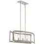 Kerr Wood Brushed Nickel Linear Pendant Chandelier 32 3/4'' Wide Modern Farmhouse 5-Light Fixture for Kitchen Island Dining Room - Possini Euro Design
