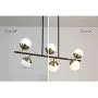 Modo Lighting 6 Lights Mid Century Chandelier Industrial Pendant Light Molecule Magic Bean Glass Globe Ceiling Pendant Light Fixture Metal Linear Chandelier for Living Dining Room Kitchen Island Modo Lighting 6 Lights Mid Century Chandelier Industrial Pendant Light Molecule Magic Bean Glass Globe Ceiling Pendant Light Fixture Metal Linear Chandelier for Living Dining Room Kitchen Island
