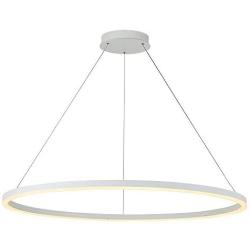 ROYAL PEARL Foyer Chandelier LED Contemporary Adjustable 1 Ring Hanging Pendant Light Fixture for Kitchen Island Living Dining Room Bedroom Hallway 3000K Warm White