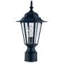 YaoKuem Outdoor Post Light, Pole Lantern, E26 Base 100W Max, Aluminum Housing Plus Glass, Wet Location Rated, Bulbs not Included (Black)