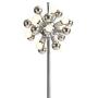 Modernluci Silver Crystal Floor Lamp - Bright LED Chandelier Mid-Century Modern Living Room Lighting Floor Lamp with Black Shade,58 Chrome Finish Tall Pole - Edison Style Bulbs Included