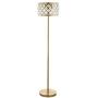 JONATHAN Y JYL9000A Elizabeth 60'' Crystal/Metal LED Floor Lamp, Contemporary, Transitional for Bedroom, Living Room, Brass Gold