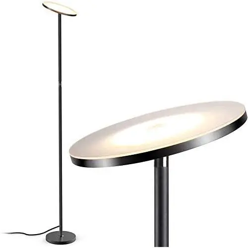 LED Floor Lamps for Living Room, Tall Torchiere Floor Lamps, Stepless Dimmable Modern Pole Reading Standing Lamp with Remote & Touch Control for Offices Bedroom (Black) LED Floor Lamps for Living Room, Tall Torchiere Floor Lamps, Stepless Dimmable Modern Pole Reading Standing Lamp with Remote & Touch Control for Offices Bedroom (Black)