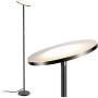 LED Floor Lamps for Living Room, Tall Torchiere Floor Lamps, Stepless Dimmable Modern Pole Reading Standing Lamp with Remote & Touch Control for Offices Bedroom （Black)