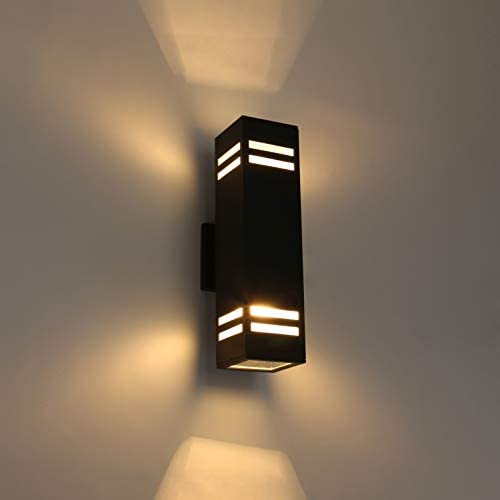 Cerdeco 67351TZ Brandon Outdoor Wall Lamp, Sand Textured Black with 3-Sided Frosted Glasses [UL Listed]