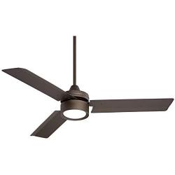 52'' Casa Arcus Modern Ceiling Fan with Light LED Remote Control Emperial Bronze Frosted Glass for Living Room Kitchen Bedroom Family Dining - Casa Vieja