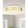 Autelo 12'' Flush Mount Ceiling Light Fixture, 2-Light Close to Ceiling Light with Frosted Glass Shade in Antique Brass Finish, for Living Room Hallway Bedroom C3578 BRZ