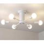 RUXUE Modern Flush Mount Ceiling Light 6 Lights Chandelier Light Fixure for Kitchen Hallway Farmhouse Dinning Room Warehouse Barn Living Room