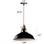 KWOKING Lighting Nordic Macaron Color Industrial Hanging Lamp Creative Modern Adjustable Metal Pendant Light Chandeliers for Living Room, Kitchen Island, Hotel, Warehouse,Study Room, Black